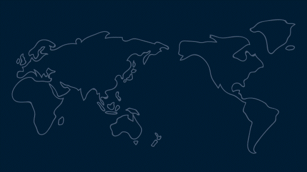 Stylized map of Australia, showing flights to Brisbane